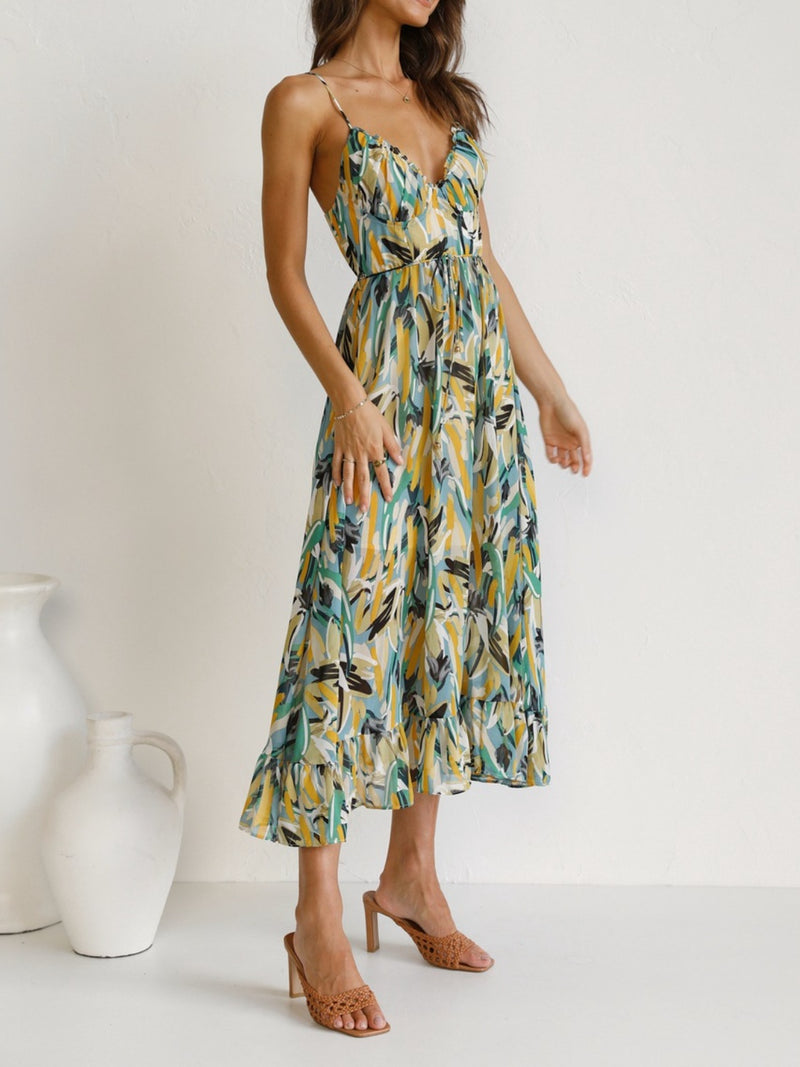 Hazel Blues® |  Printed Sleeveless Midi Cami dress
