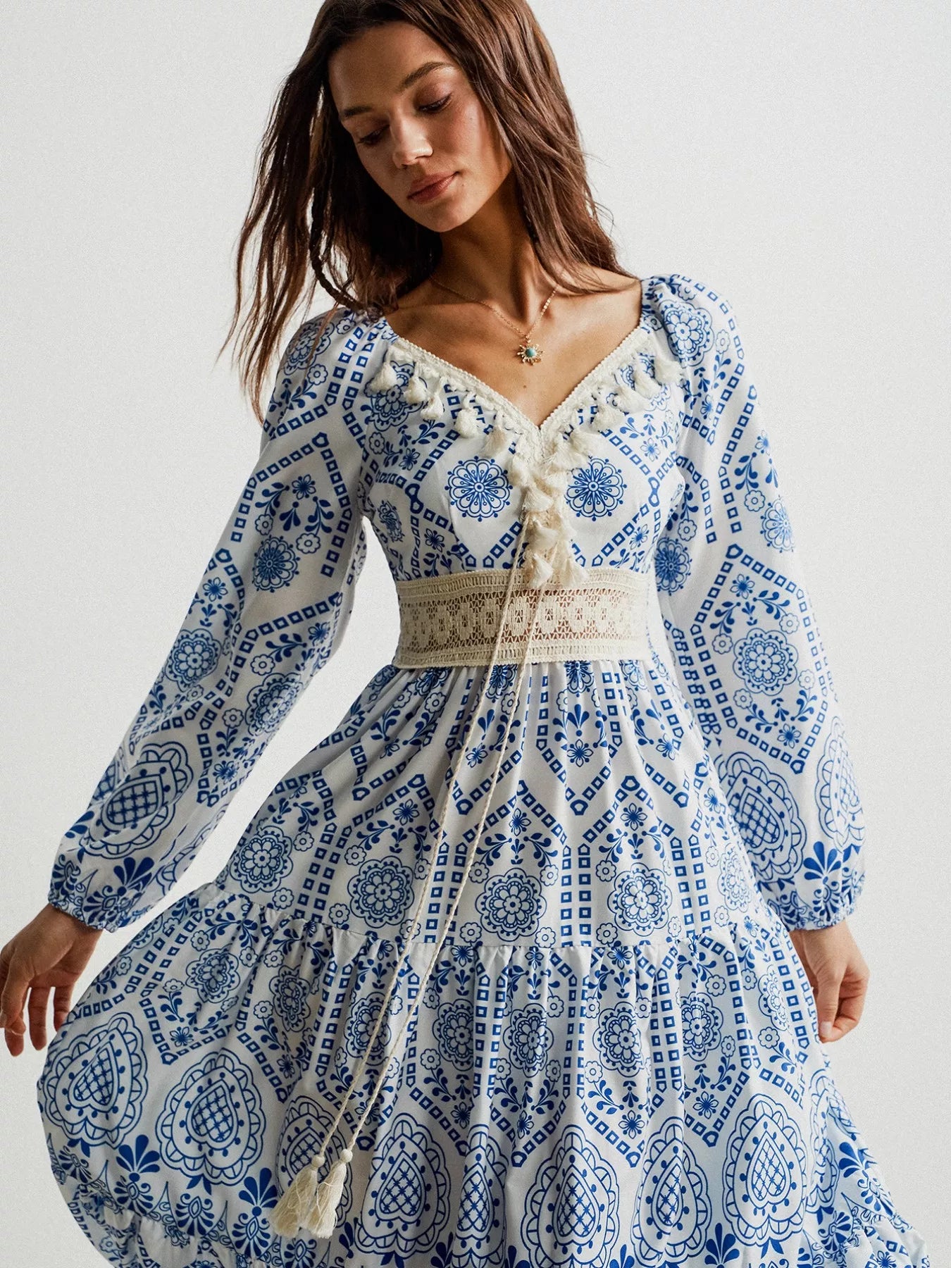 knee length dresses for ladies Hazel Blues