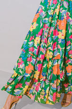 Hazel Blues® |  Tiered Ruffled Printed Sleeveless Dress