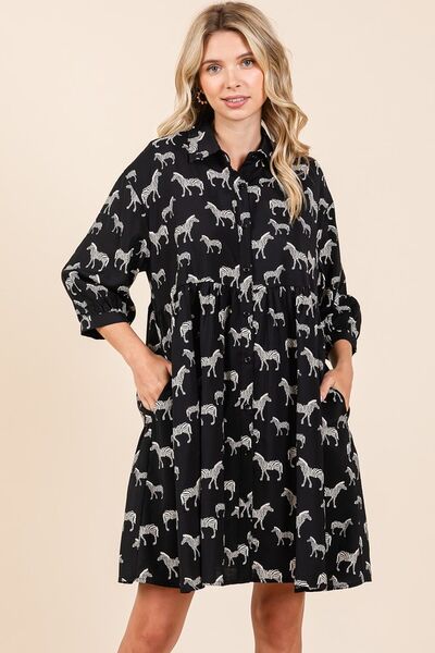 mittoshop long sleeve dress Hazel Blues