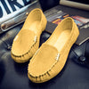 Hazel Blues® |  Suede Metal Decor Stitch Detail Flat Loafers