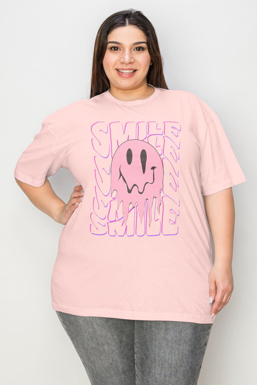 Hazel Blues® |  Smile-Face Graphic T-Shirt