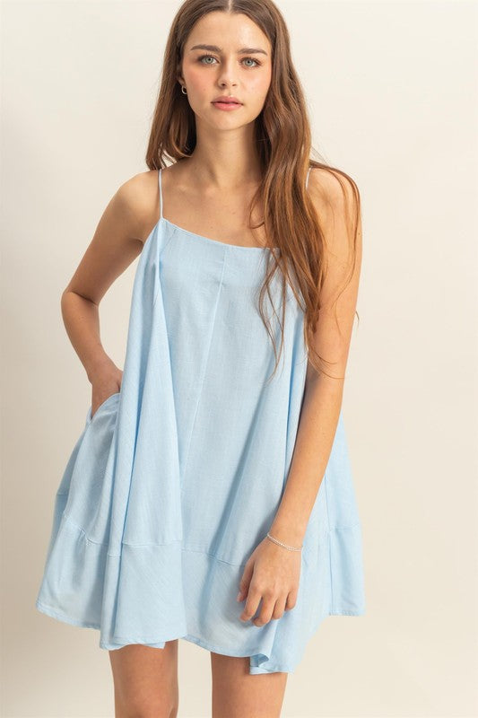 light blue short dress flowy Sherri Hill - 57477 main image 1