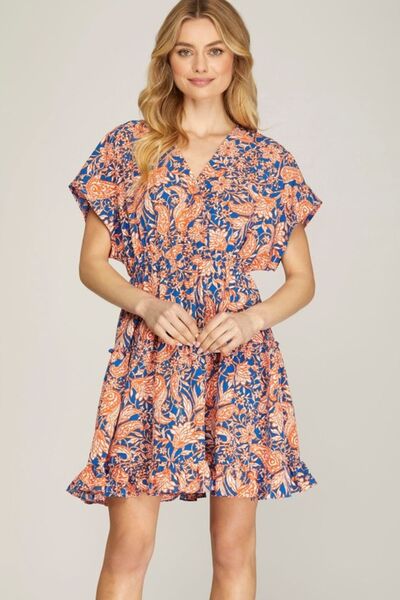 knee length dresses for ladies Lace Mini Dress w/ Kimono Sleeve - Soieblu Dress main image 0