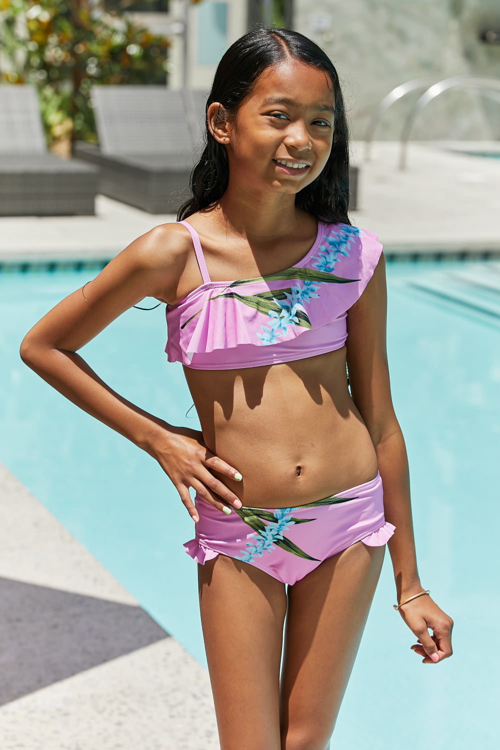 Hazel Blues® |  Marina West Swim Vacay Mode Two-Piece Swim Set in Carnation Pink