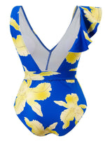 Hazel Blues® |  Tied Printed V-Neck Sleeveless One-Piece Swimwear