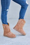 Hazel Blues® |  Forever Link Rhinestone Furry Flat Boots