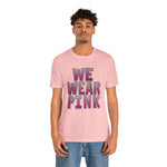 Hazel Blues® |  We Wear Pink Faux Glitter Chenille Letter Tee
