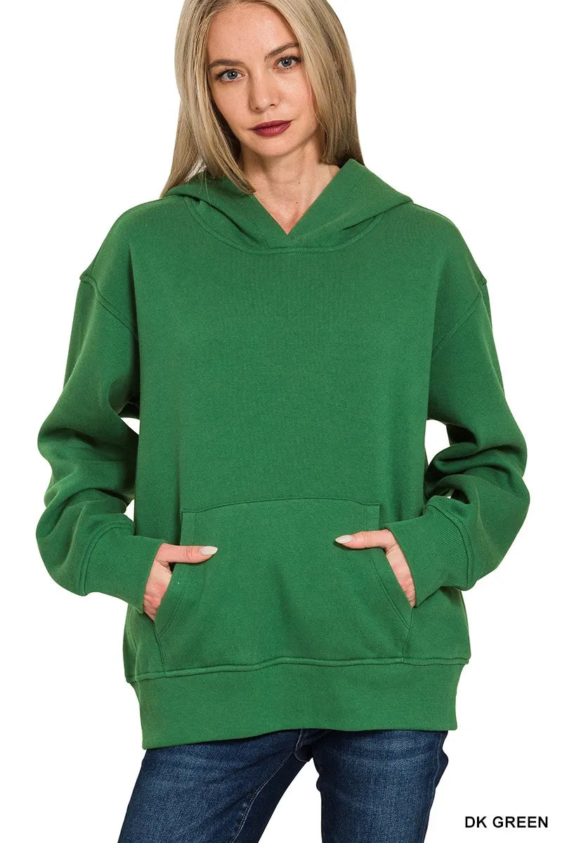 Hazel Blues® | Zenana Fleece Kangaroo Pocket Hoodie