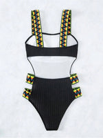 Hazel Blues® |  Cutout Wide Strap One-Piece Swimwear