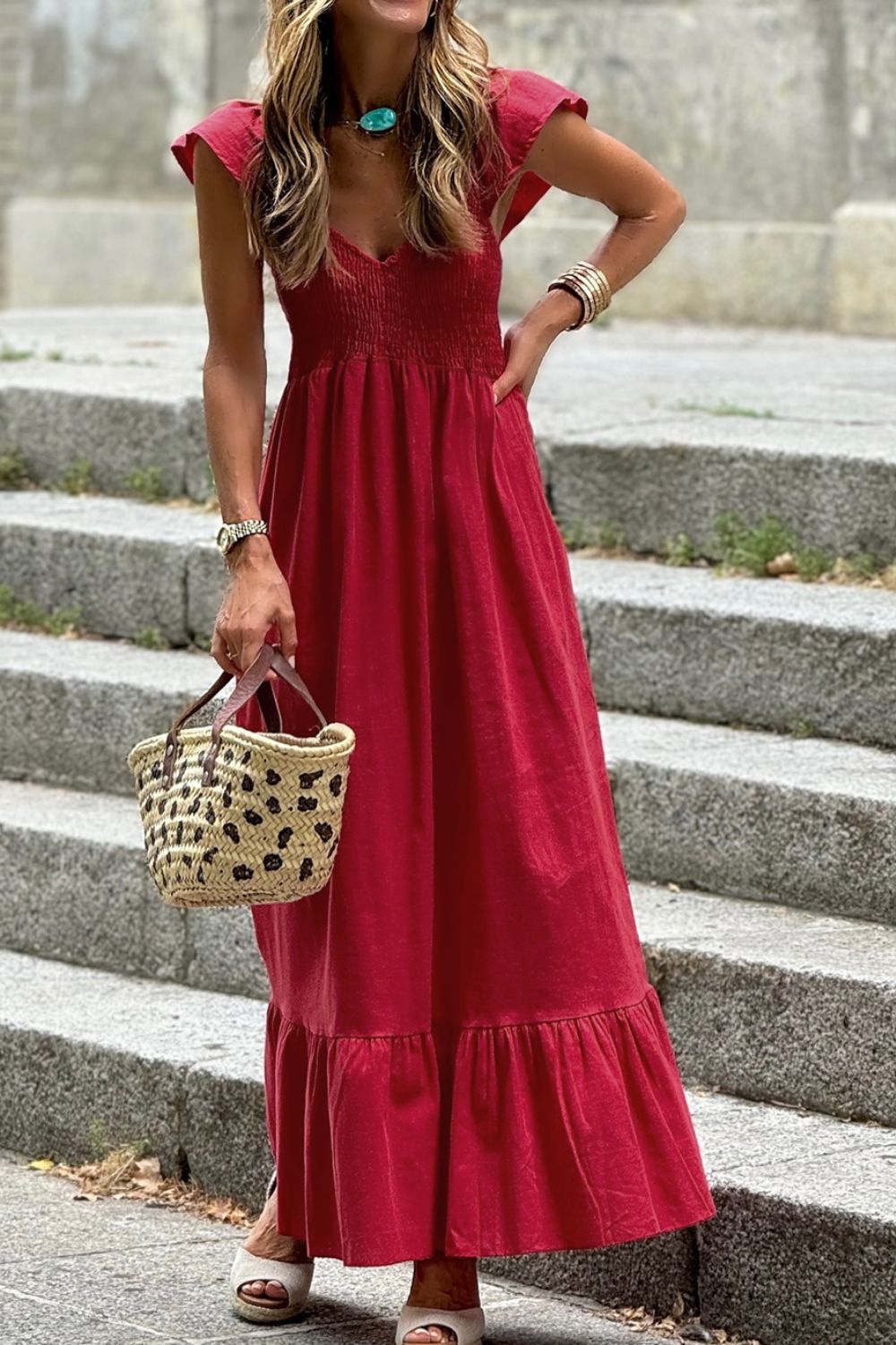 cap sleeve maxi dress Hazel Blues®
