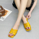 Hazel Blues® |  Open Toe PU Leather Sandals