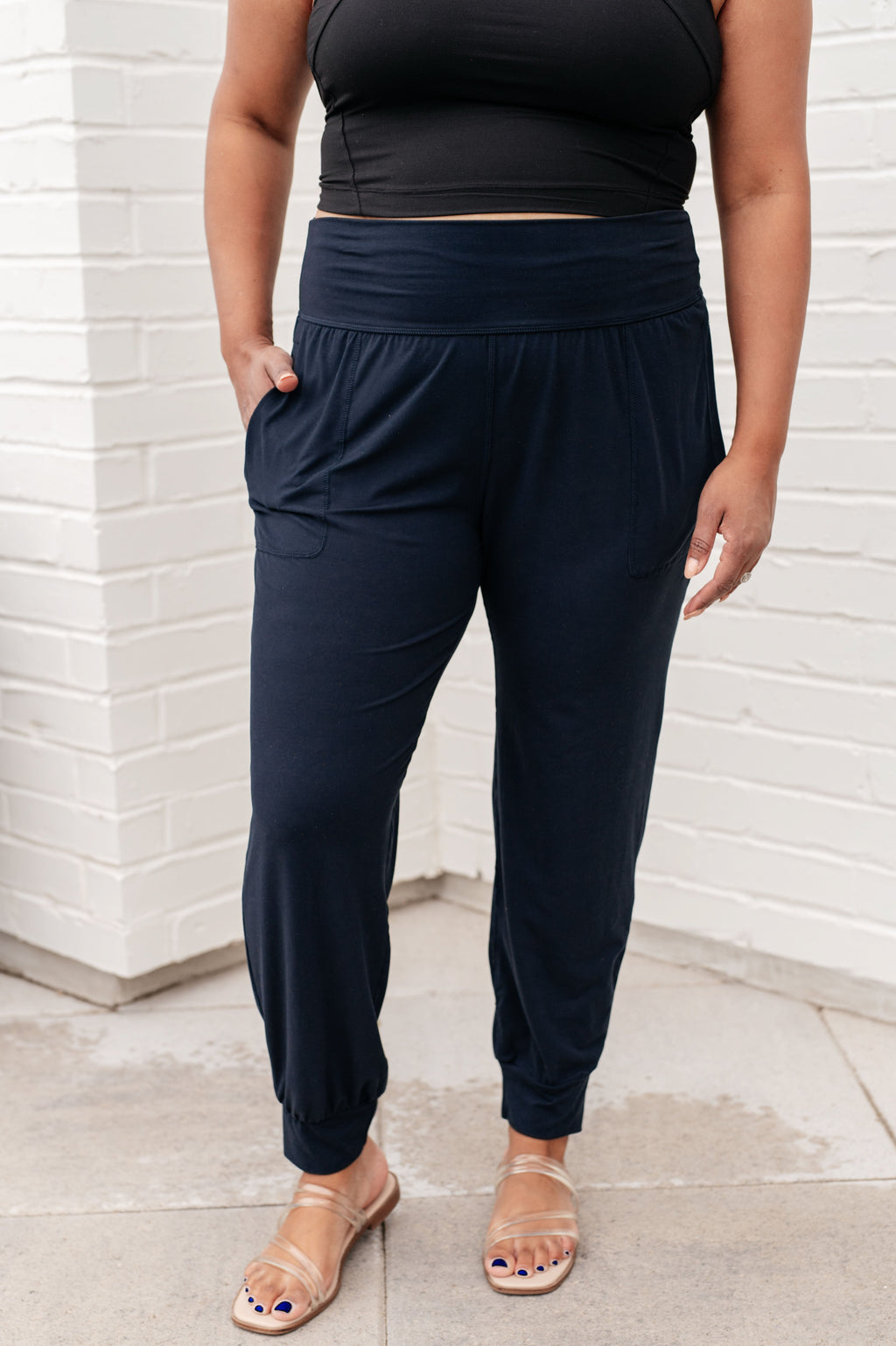Hazel Blues® |  Always Accelerating Joggers in Nocturnal Navy