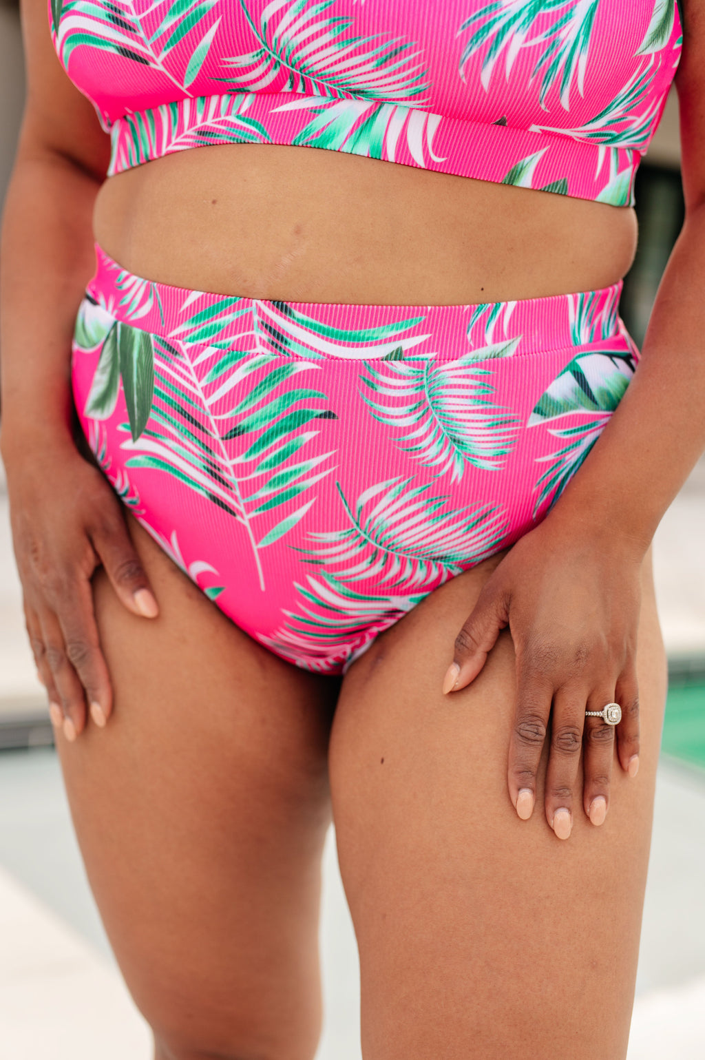 Hazel Blues® |  Barbados Tropical Print Swim Bottoms