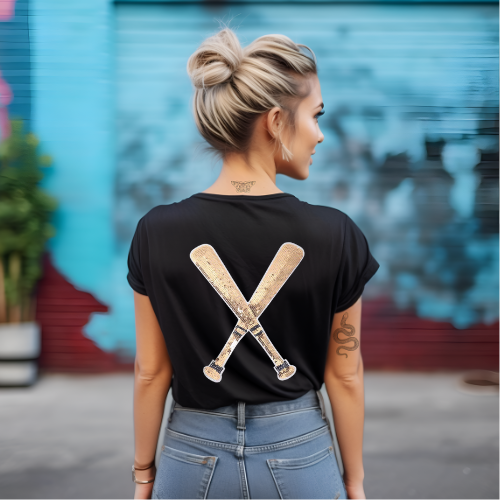 Hazel Blues® | Sequin Ball and/or Sequin Bats Tee