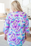 Hazel Blues® |  Lizzy Top in Lavender and Purple Brush Strokes