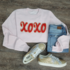 Hazel Blues® |  XOXO Script Chenille Patch Sweatshirt | Adult