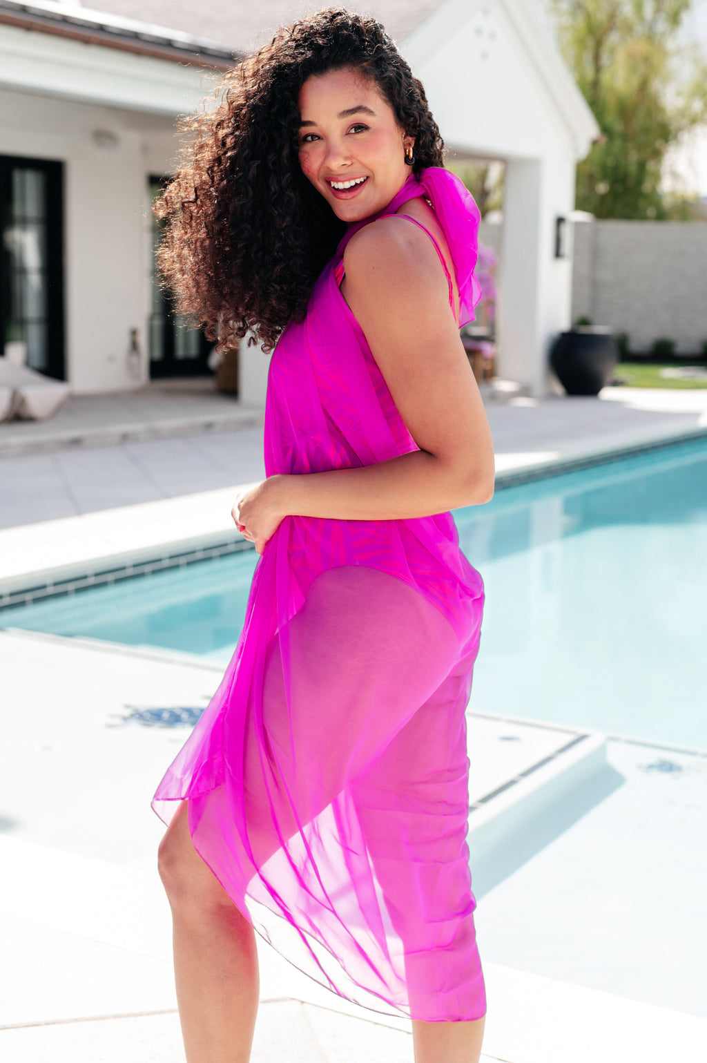 Hazel Blues® |  Wrapped In Summer Versatile Swim Cover in Pink