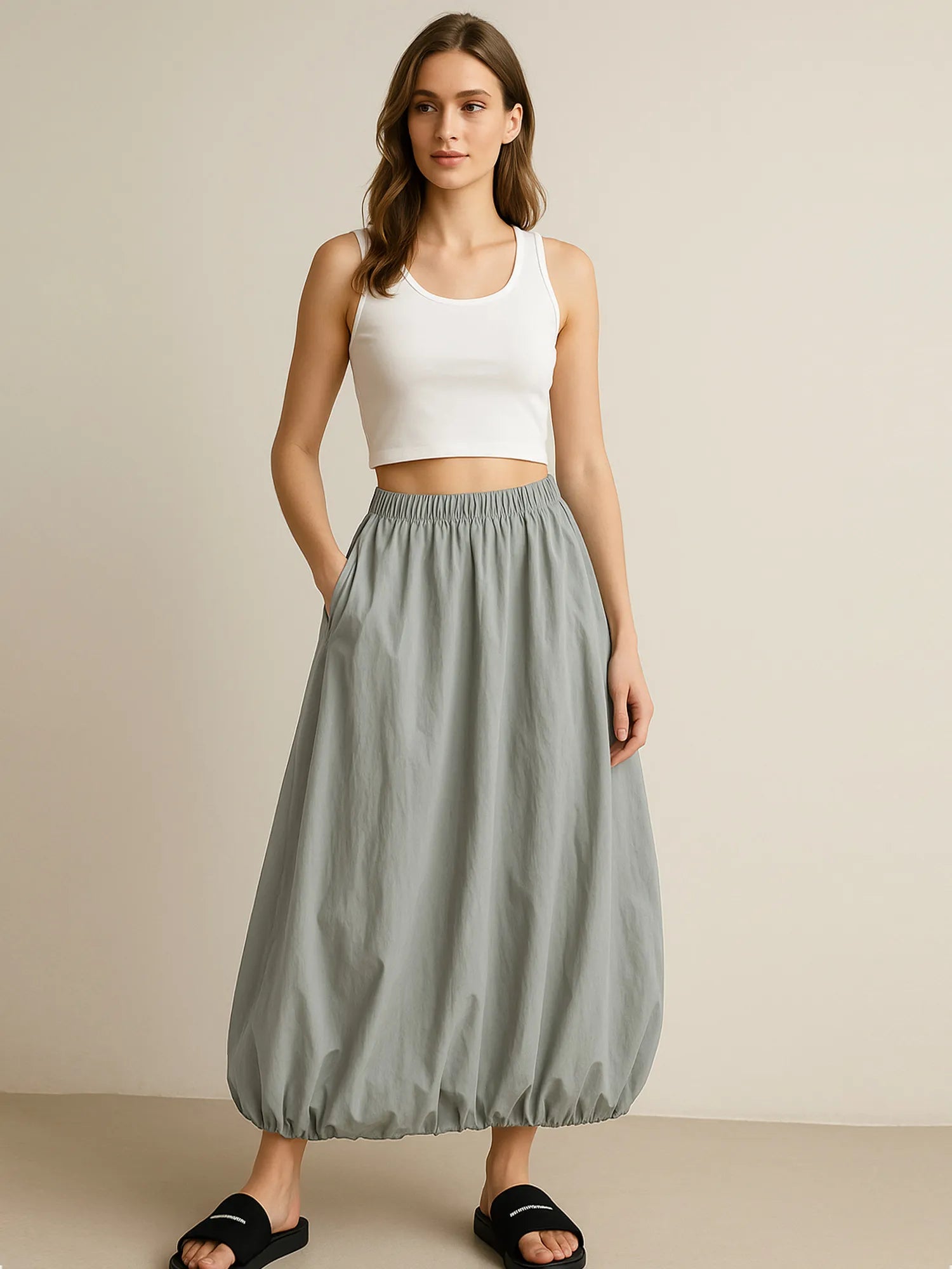 スカート MARGARIN SHEER BALLOON SKIRT 4BMM148 RESTOCK】taffeta balloon skirt – RANCLIC