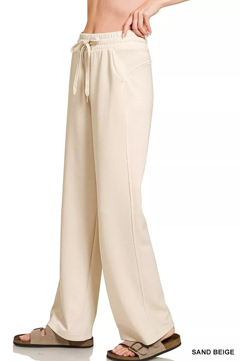 Zenana Scuba Drawstring Wide Leg Pants – Hazel Blues®