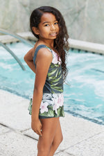 Hazel Blues® | Clear Waters Swim Dress in Aloha Forest: Youth