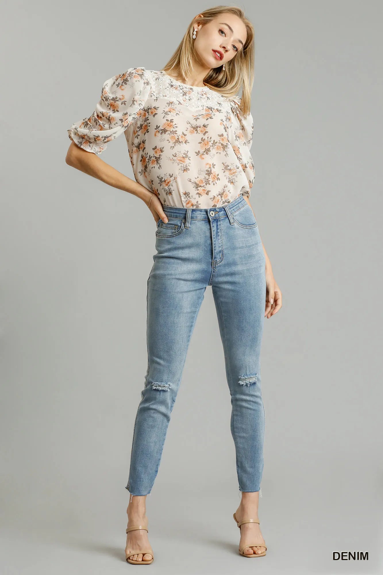 ボトムス MABLI Skinny Legs Sand Haze 2y ボトムス MABLI Skinny Legs Sand Haze 2y Minimal Distressed