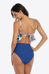 Hazel Blues® |  Tropical Print Ruffled Two-Piece Swimsuit
