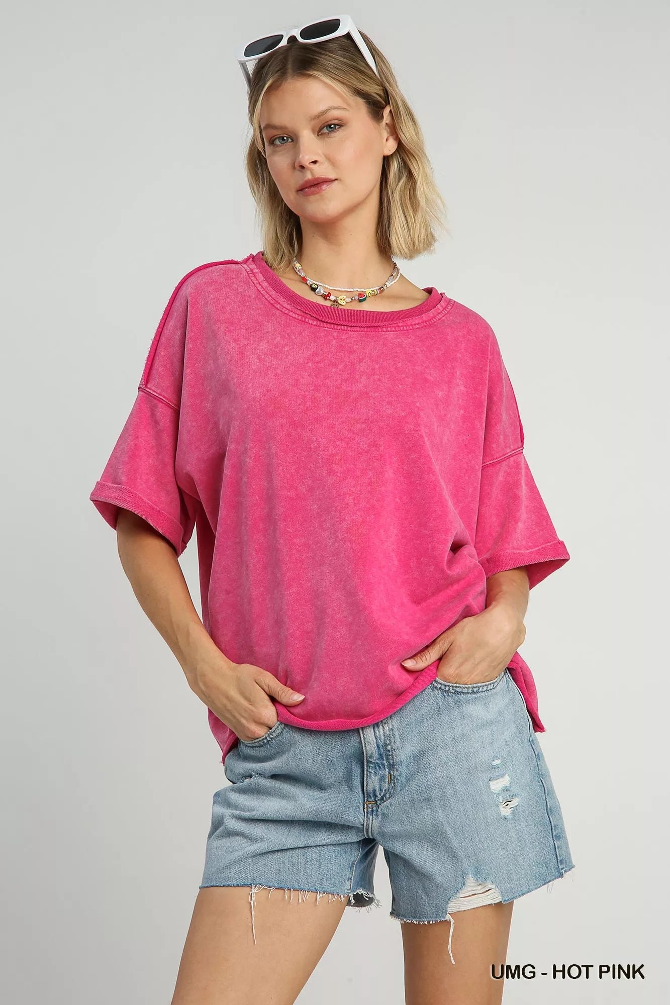 トップス everyone oversized low gauge speckled Totally Edgy Mid-Rise Wide-Leg Denim Jeans | Windsor