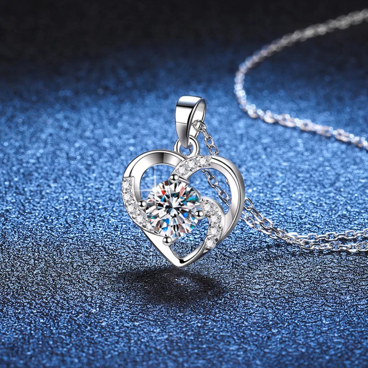 925 Sterling Silver Zircon Heart Necklace – Hazel Blues®