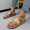 Hazel Blues® |  Open Toe Flat Buckle Sandals