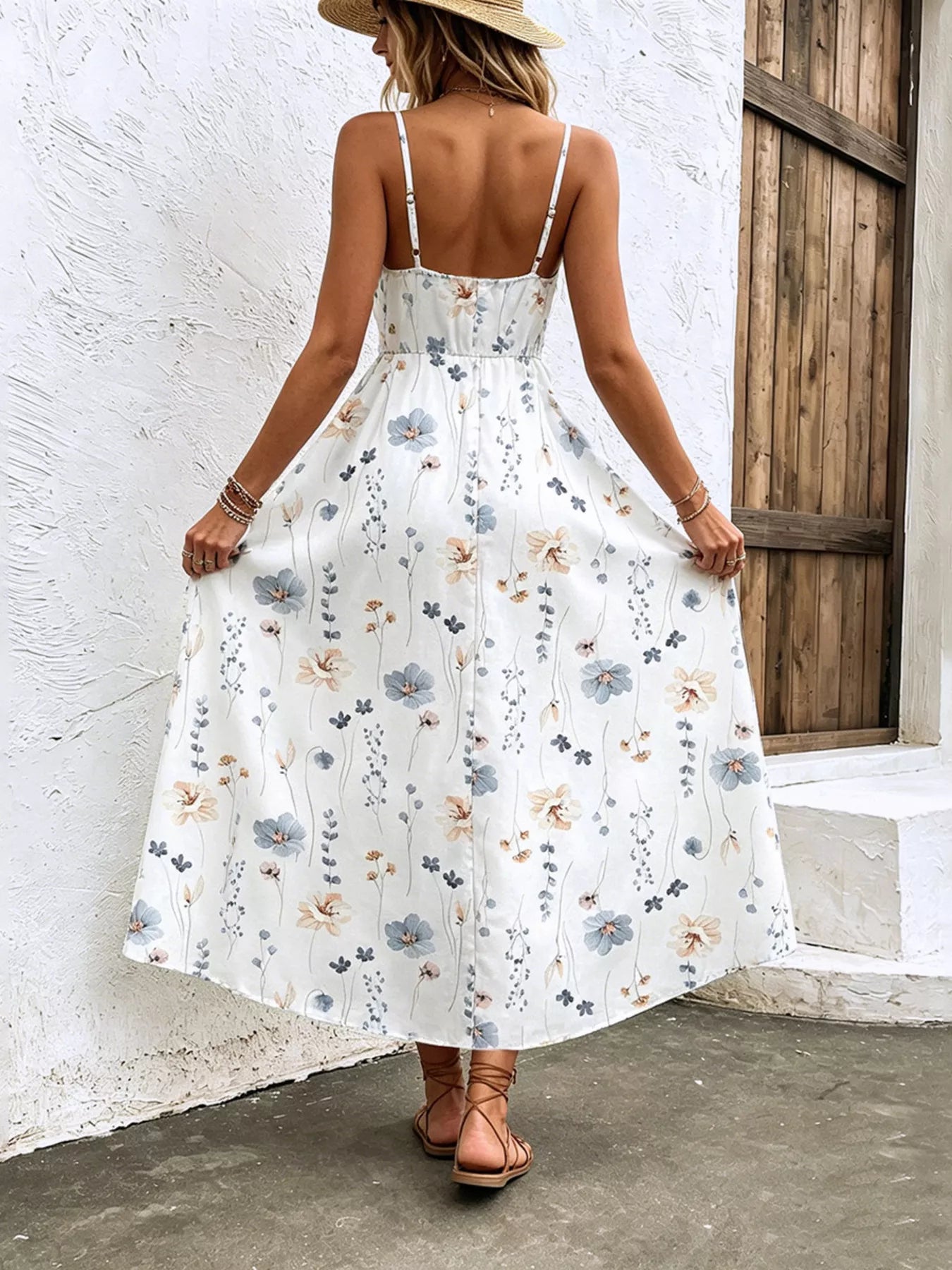 spaghetti strap floral dress midi Milla Women's Spaghetti Strap Midi Dress