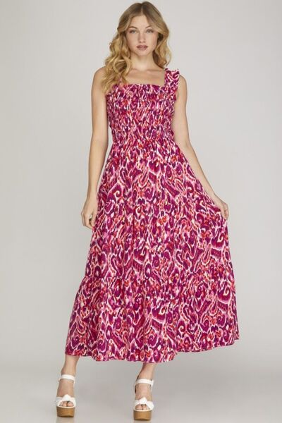 gretchen scott maxi dresses Gretchen Scott Sway & Twirl Maxi Dress – Peri Blue Printed Summer Dress S