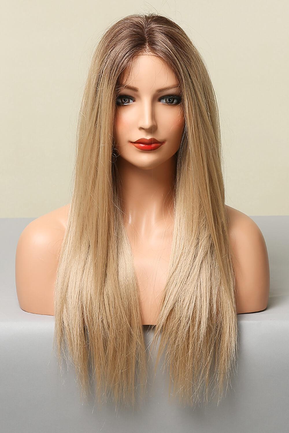 Hazel Blues Dirty Blonde Lace Front Wigs Synthetic Long Straight 26