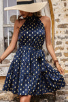 Hazel Blues® | Polka Dot Tiered Belted Mini Dress - Hazel Blues®