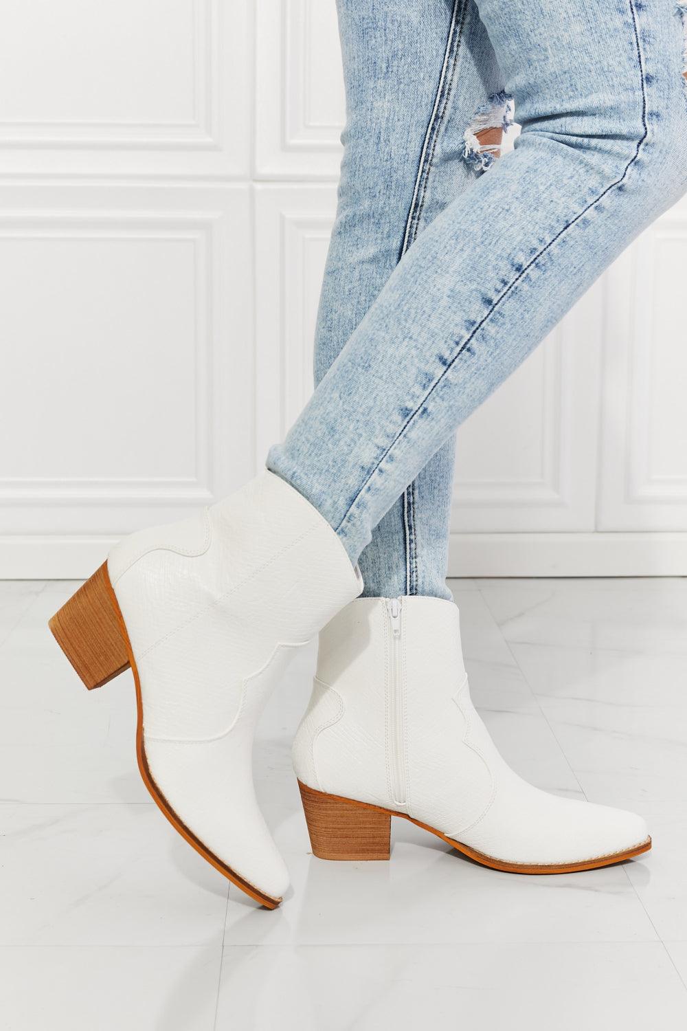 White cowgirl ankle on sale boots