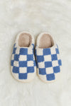 Hazel Blues® |  Melody Checkered Print Plush Slide Slippers