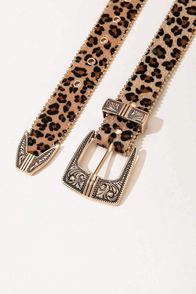 Hazel Blues® |  Leopard PU Leather Belt