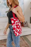 Hazel Blues® | Lazy Daisy Knit Bag in Red - Hazel Blues®