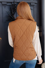 Hazel Blues® |  Neither Here Nor There Puffer Vest in Camel