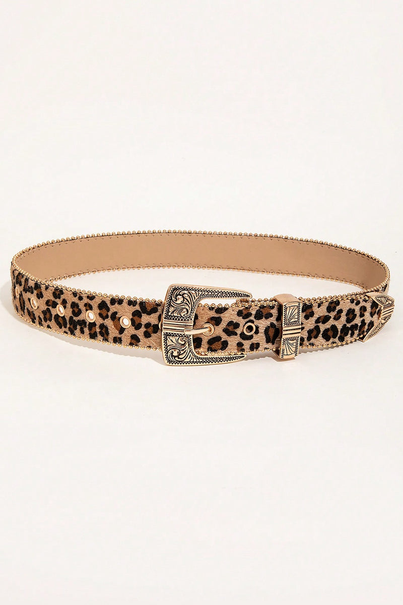Hazel Blues® |  Leopard PU Leather Belt
