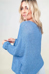 Hazel Blues® |  Petal Dew Round Neck Light Knit Sweater