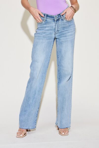 Hazel Blues® |  Judy Blue V Front Waistband Straight Jeans