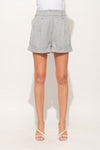 Hazel Blues® |  And The Why Pin Striped High Waist Rolled Shorts