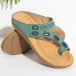 Hazel Blues® |  PU Leather Open Toe Sandals