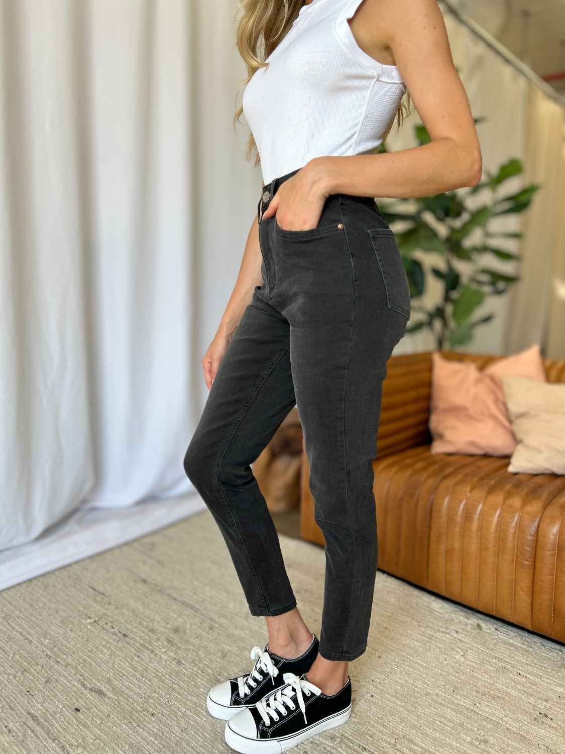 Hazel Blues® |  RFM High Rise Tummy Control Skinny Jeans