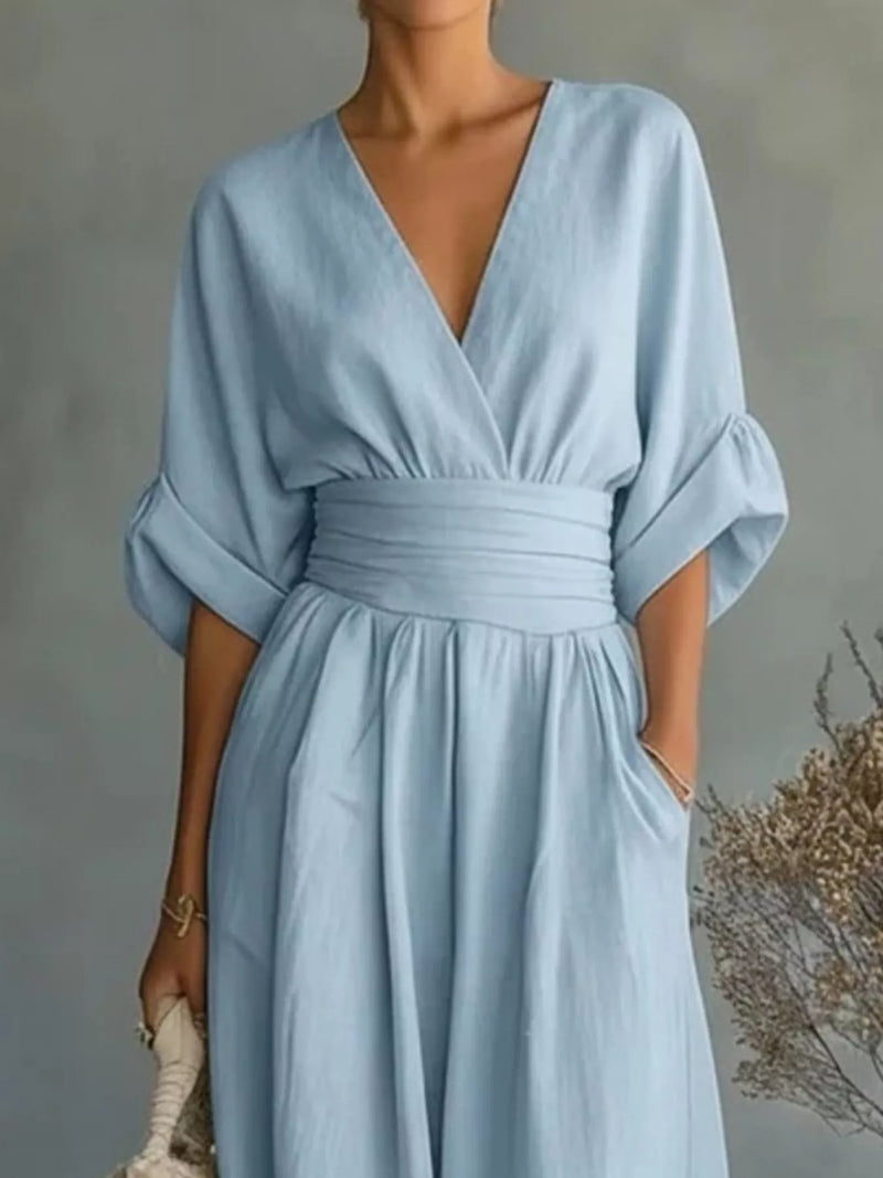 Full Size Half Sleeve Wide Leg Jumpsuit Plus Size – Hazel Blues®