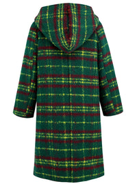 Hazel Blues® |  Plaid Long Sleeve Hooded Coat with Pockets