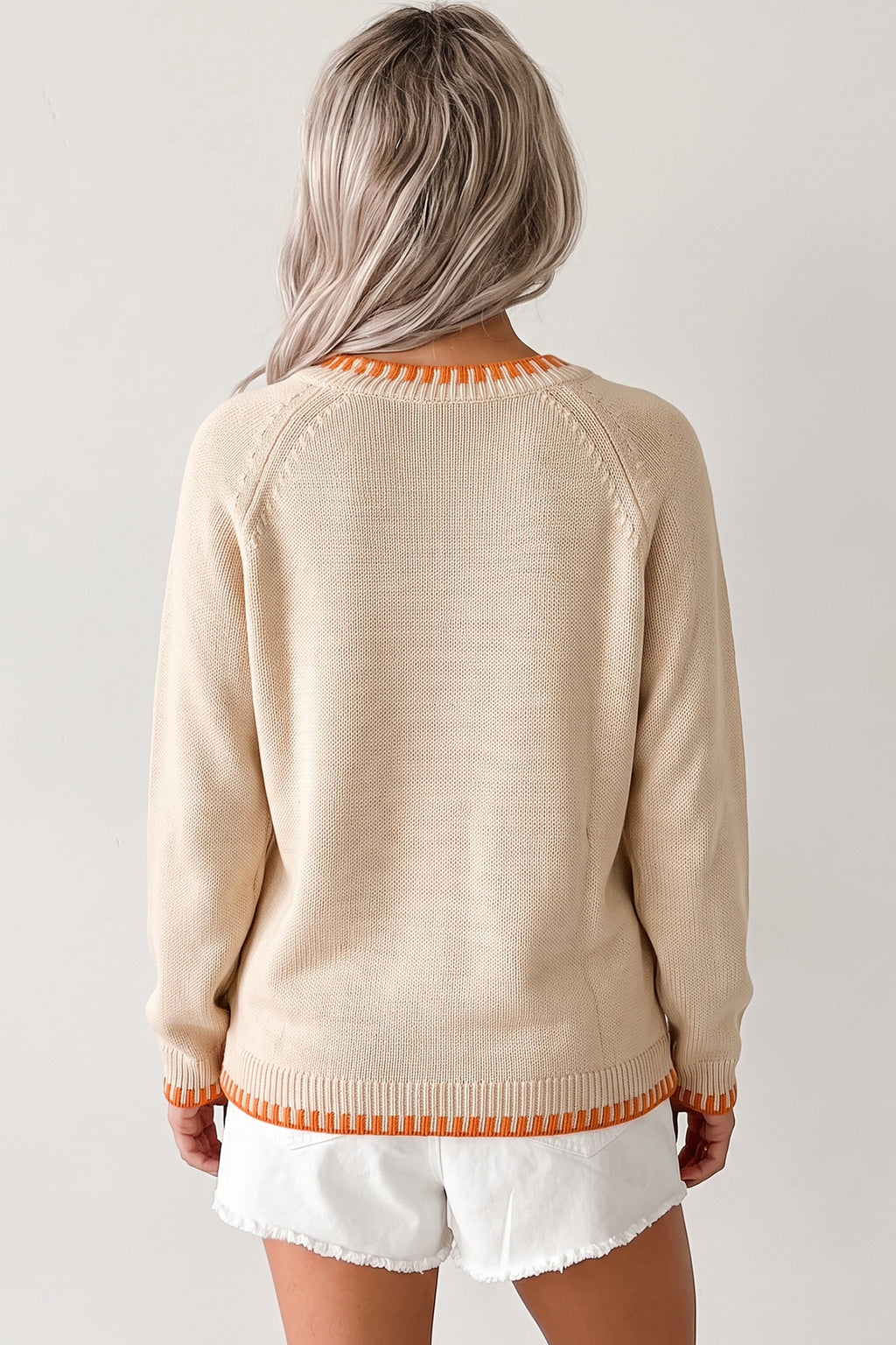 Pumpkin Darling Floral Sweater