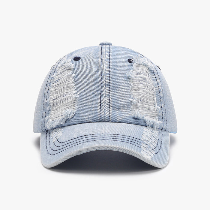 Hazel Blues® |  Distressed Cotton Baseball Cap