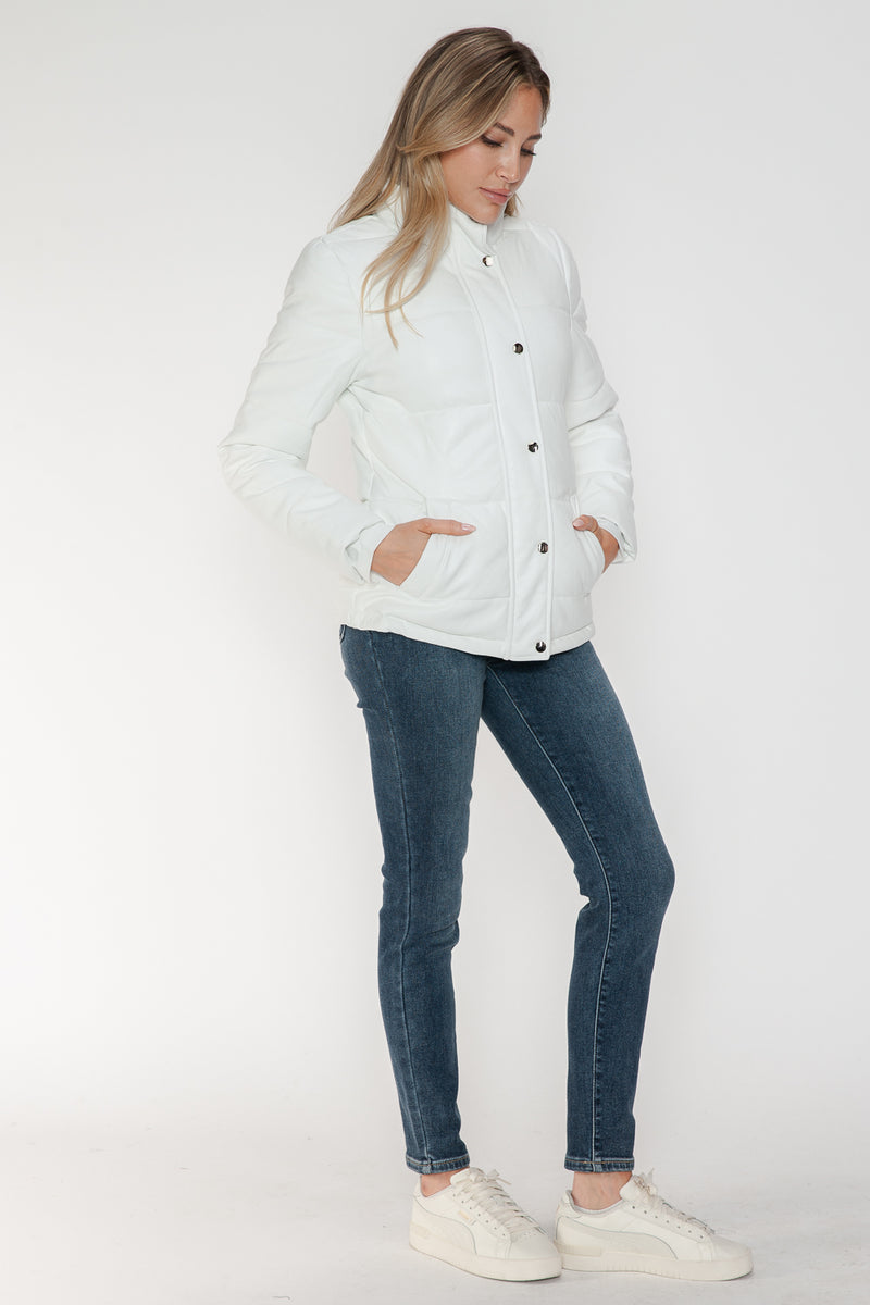 Hazel Blues® |  YMI Pocketed Zip Up Turtleneck Puffer Jacket